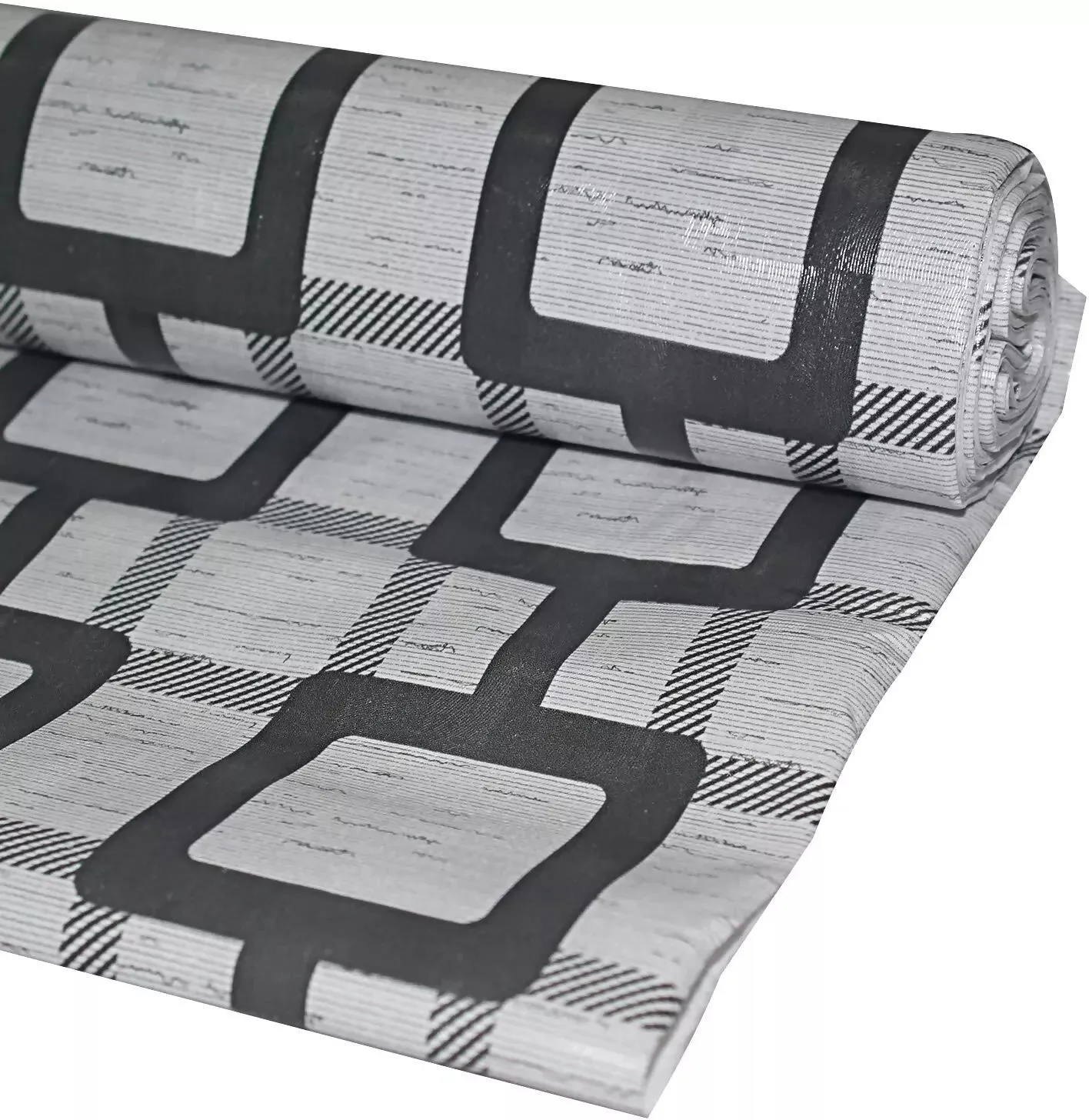 Mopak Decor Polyester Embroidered Fridge Mat & Cover – Gray, Pack of 1 (Model: 50045, Size: 45 x 400 cm)