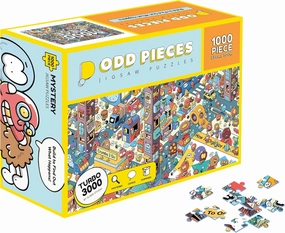 Mystery Jigsaw Puzzle-1,000 Pcs Mystery Puzzle with Storytelling Comics, Secret Ending-1000 Piece Puzzle for Adults & Kids –19.7'' x 27.6'' Frameable Magic Puzzle Art (Turbo 3000)