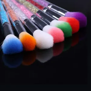Nail Brush 3Pcs/Set Soft Nail Art Cleaning Brush Dust Remover Manicure Makeup Tool Acrylic UV Gel Powder Manicure Care Cleaner - (Color: Random Color)