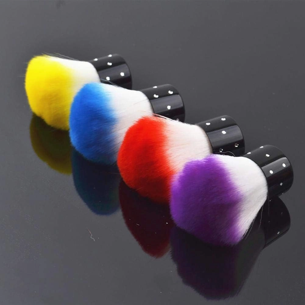 Nail Brush 3Pcs/Set Soft Nail Art Dust Powder Brush Remover Cleaner Soft UV Gel Polish Manicure Tool Makeup Cosmetic Tools - (Color: Yellow)
