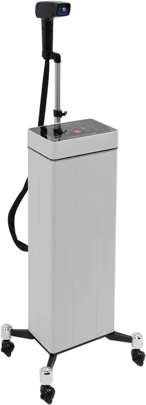 Nano Hair Steamer with Removable Nozzle, Standing Professional Micro Mist Hair Processor with Rolling Wheels, 1200W Multifunctional Nano Hair Steamer Machine for Hair Care (Black)