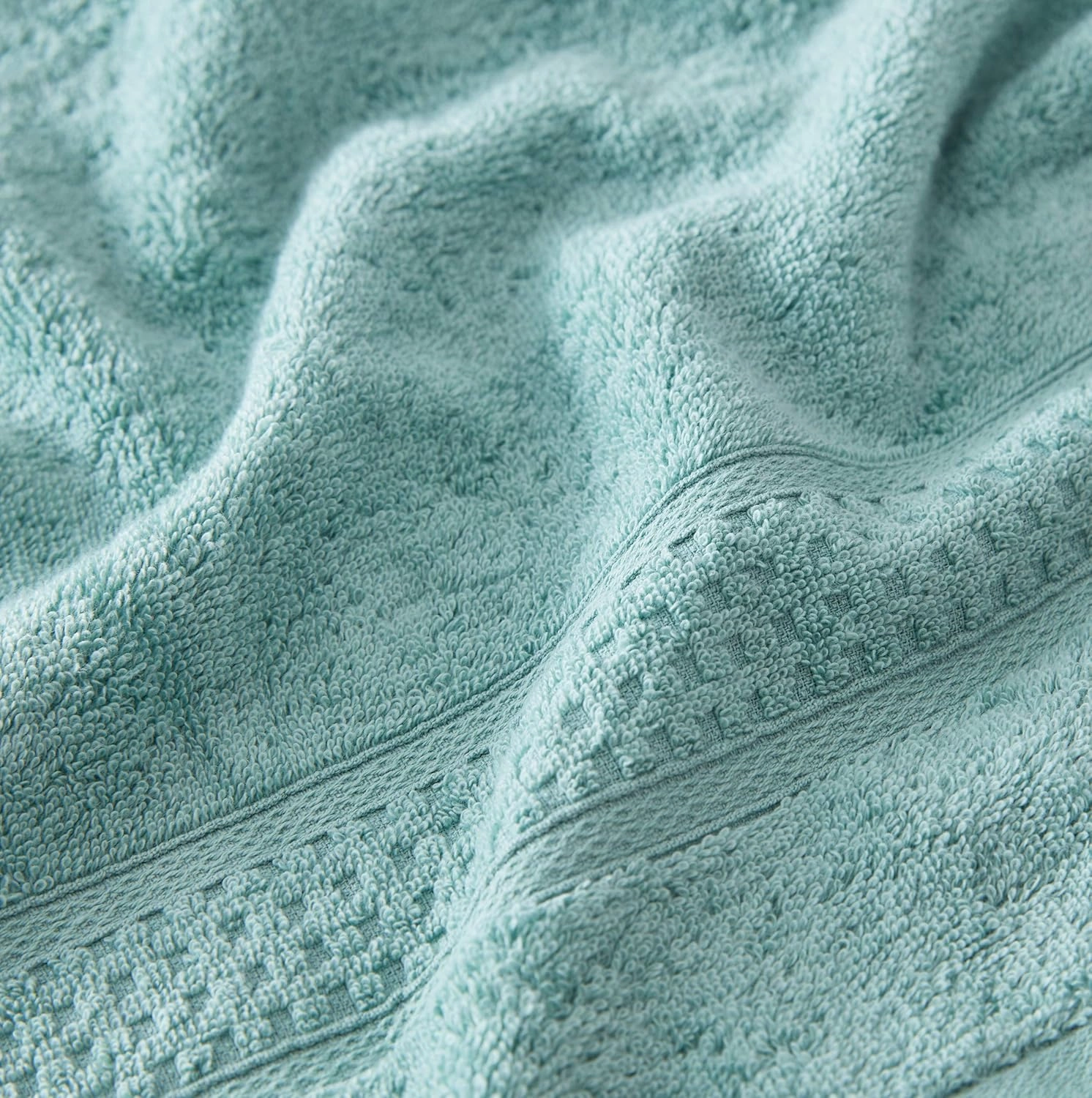 Nautica - Bath Towels, Fade Resistant Bathroom Essentials, Highlight Absorbent, Oeko-Tex Certified (Oceane Turquoise, 6-Piece)