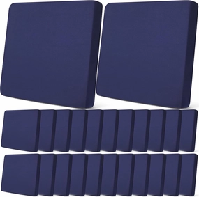 Newwiee 24 Pcs Patio Cushion Covers Stretch Sofa Outdoor Cushion Covers Replacement, Waterproof Couch Slipcover Sofa Seat Flexibility Furniture Protector, Washable (Navy Blue)