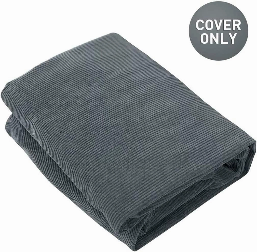 Nobildonna 3 ft Bean Bag Chair Cover (No Filler) 35"×43" Large Stuffed Animal Storage Bean Bag Washable Big Beanbag Chair Cover Premium Corduroy Bean Bag Cover for Adults,Kids,Dark Grey 300L