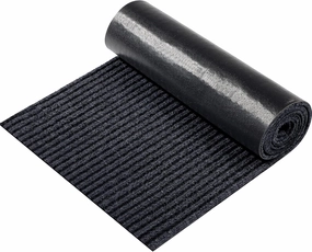 Nuanchu Large Semi Finished Outdoor Mat 16 x 79 Inch Narrow Door Mat Non Slip Boot Rugs Waterproof Carpet Roll for Bathroom Entryway Indoor Outdoor(Black,1 Roll)