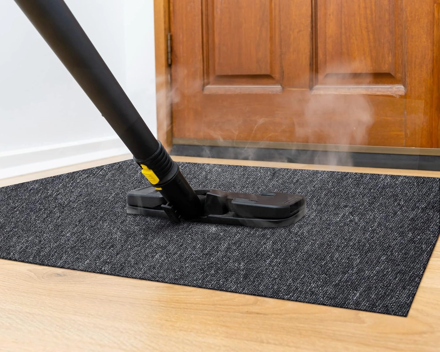 Nuanchu Large Semi Finished Outdoor Mat 16 x 79 Inch Narrow Door Mat Non Slip Boot Rugs Waterproof Carpet Roll for Bathroom Entryway Indoor Outdoor(Classic Grey,1 Roll)