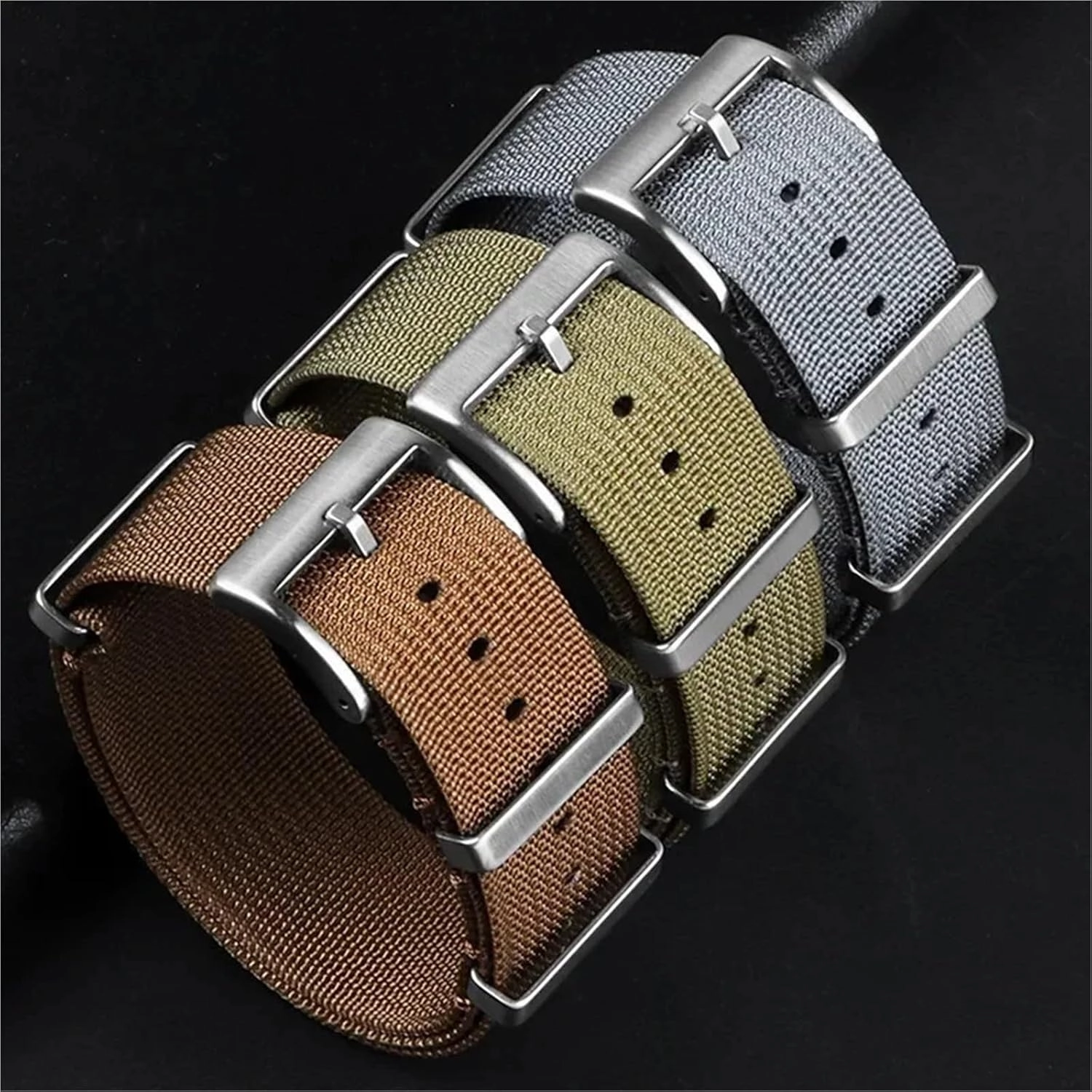 Nylon Canvas Watch Band 18mm 20mm 22mm Soft Sport Wristbelt Universal Braided Smartwatch Band Men Women