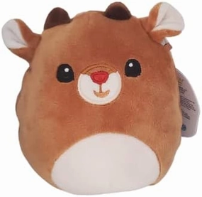 Official KellyToy Squishmallows Holiday Rudolph The Red-Nosed Reindeer 2021 5" Squishmallow