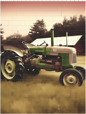Old Tractor Photo Farm Building Block Puzzle Personalized Building Bricks for Adults Block Puzzle Building DIY Brick Block Puzzles Valentine's Day Gifts for Home Decor Brick Puzzle