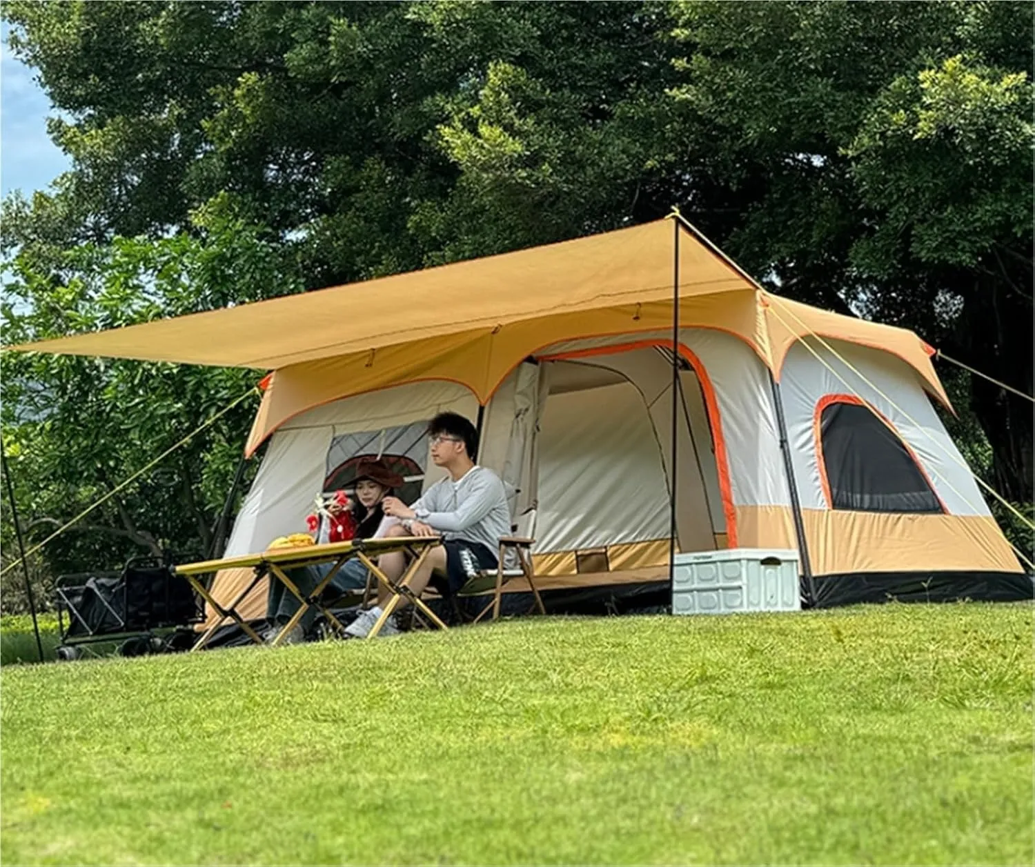 Outdoor Rainproof Portable Camping Tent Canopy Multi-Person Camping