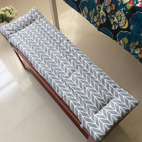 Outdoor Indoor Long Rectangle Bench Cushion, 35x11inch Non-Slip Soft Loveseat Swing Wicker Chair Pad, Patio Garden Deck Backrest Fresco Settee Seat Cushion