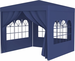 Outdoor Party Tent for Special Moments, Spacious 10x10 ft Canopy with Removable Walls, Weddings and Gatherings, Blue