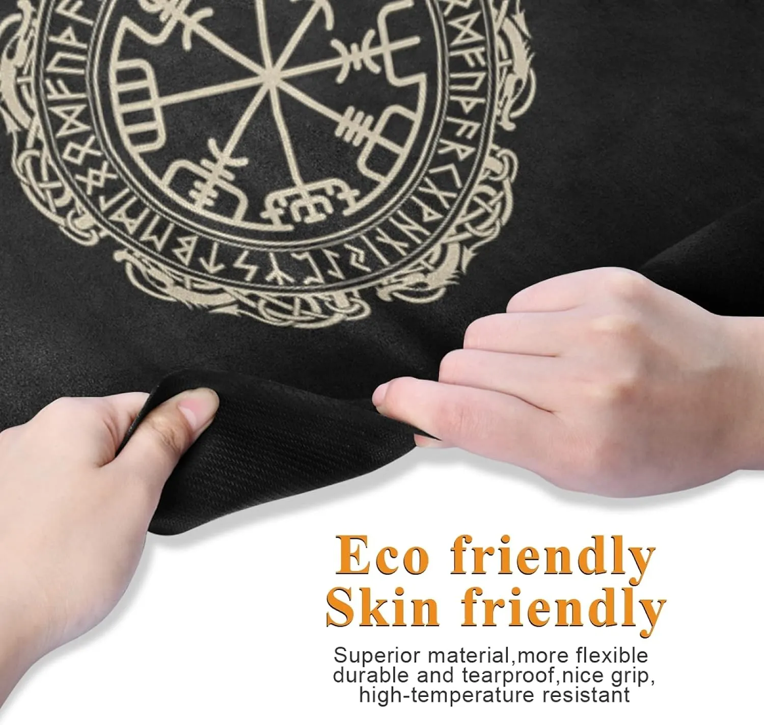 Oyihfvs 1mm Thick Non Slip Rubber Yoga Mat, Fitness Safe Exercise Mat with Bag, Durable Folding Workout Mat for Pilates and Floor Exercises