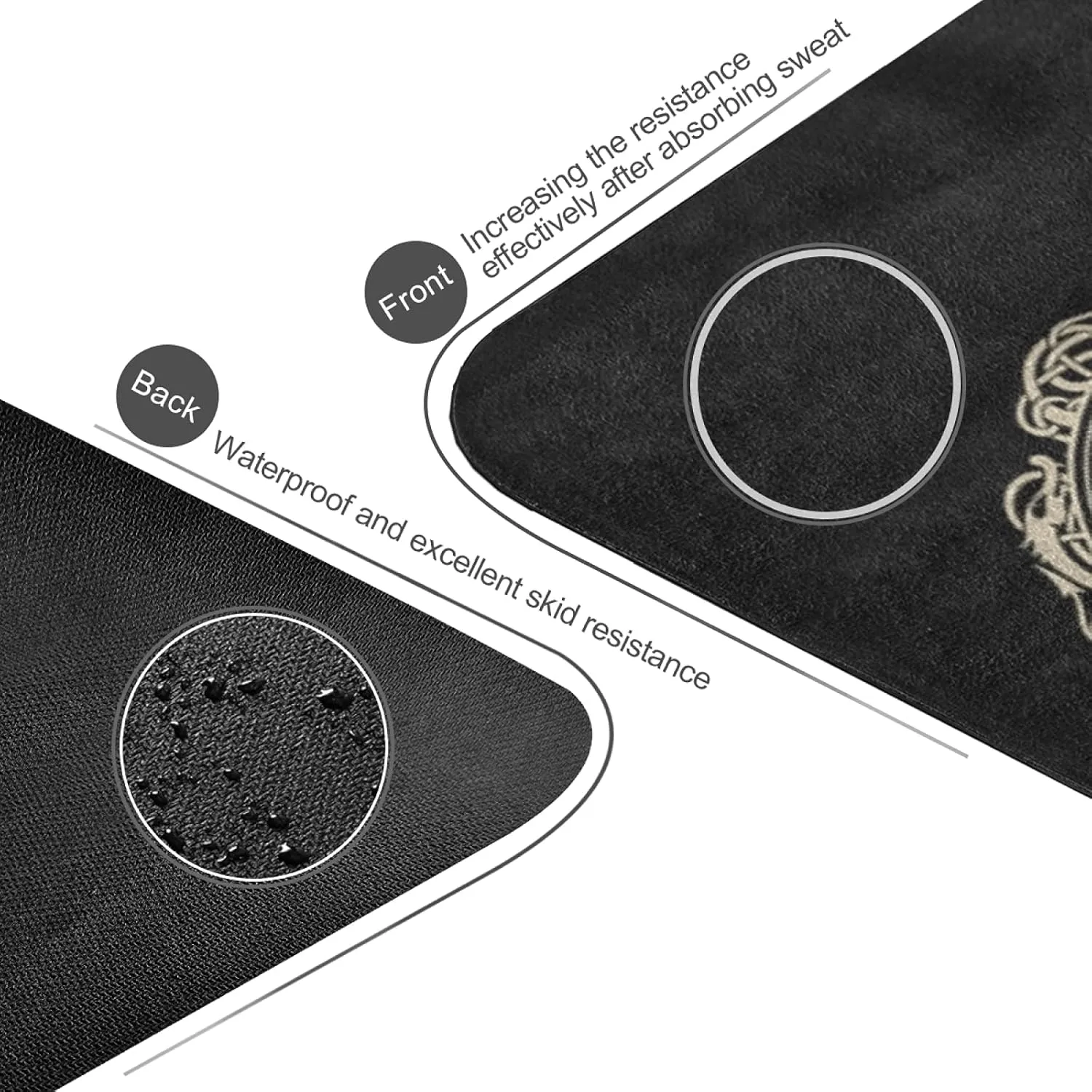 Oyihfvs 1mm Thick Non Slip Rubber Yoga Mat, Fitness Safe Exercise Mat with Bag, Durable Folding Workout Mat for Pilates and Floor Exercises