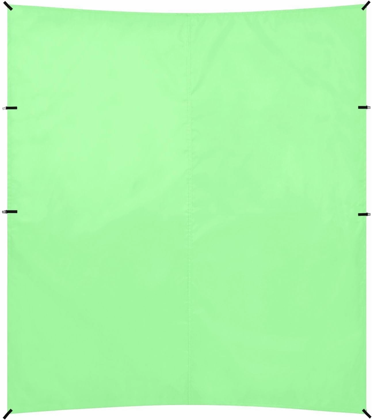 Pale Green Solid Color Pure Plain Beach Cabana UPF50  Protection Easy Setup Sun Shade with Sandbags, Sand Shovel, Poles for Camping Trips, Fishing, Backyard Fun or Picnics
