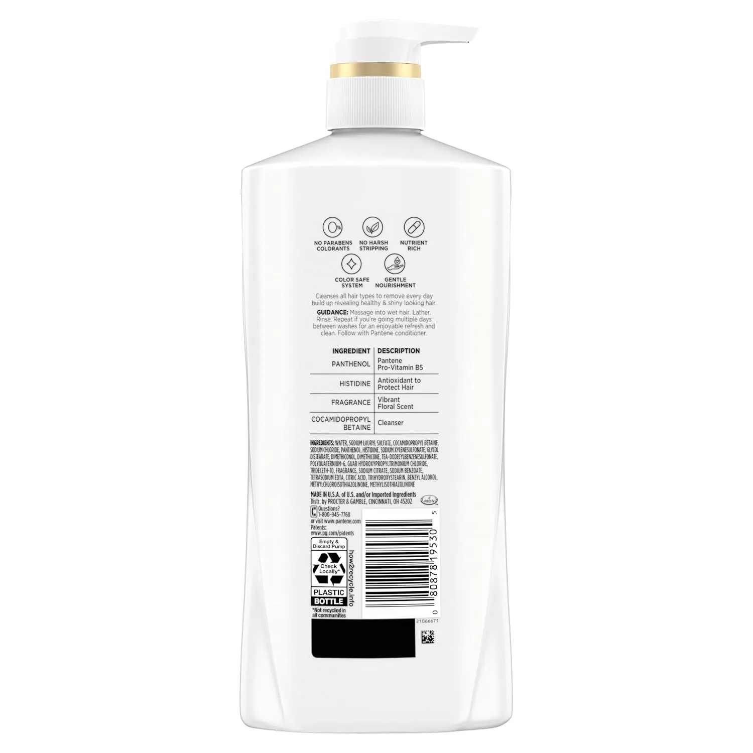 Pantene Shampoo & Conditioner Set, Classic Clean - Pro-V Nutrients for Dry, Color-Treated Hair, Healthy Looking Hair Every Wash, Antioxidant-Rich, 52.8 Oz Total   Miracle Rescue Shot (0.5 Oz)