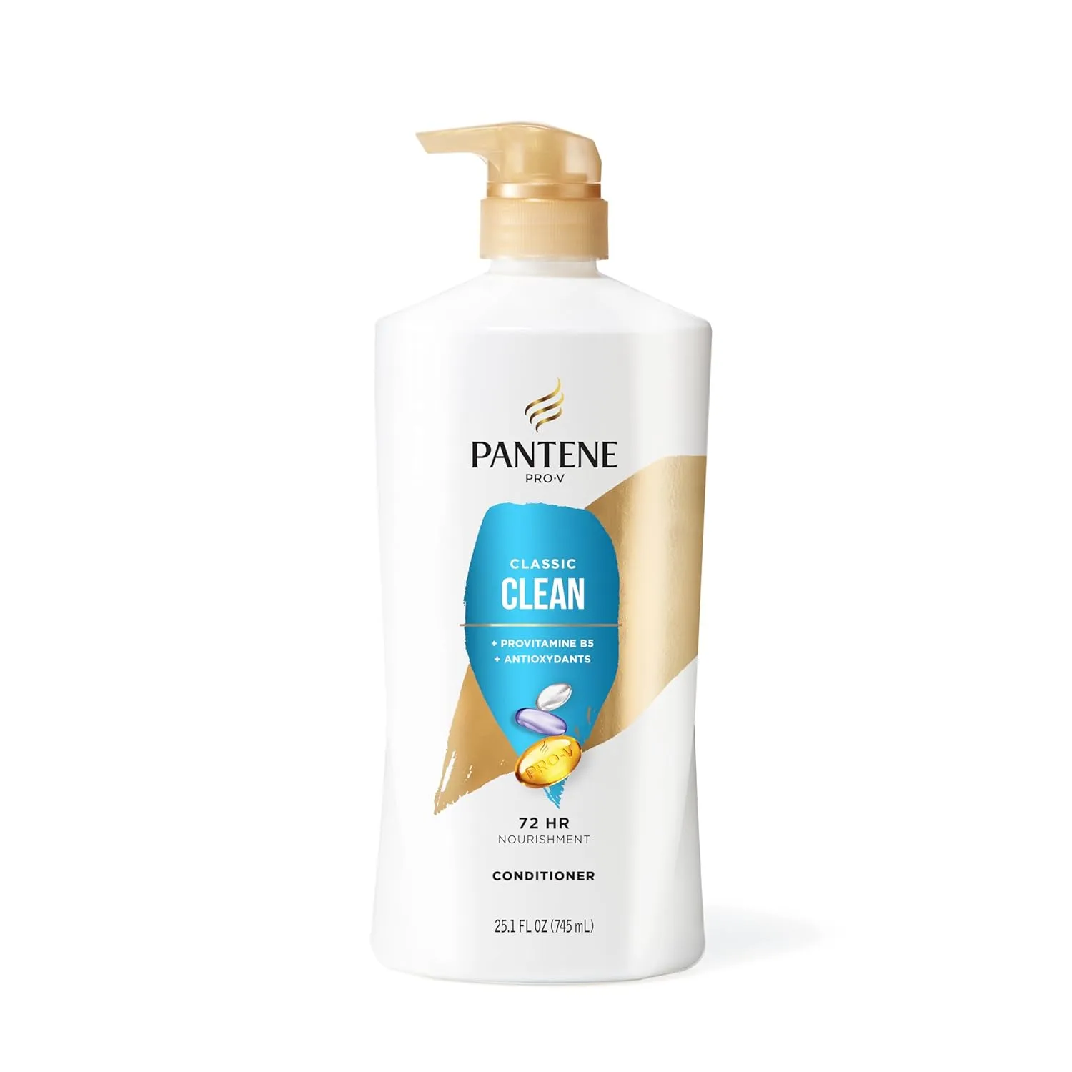 Pantene Shampoo & Conditioner Set, Classic Clean - Pro-V Nutrients for Dry, Color-Treated Hair, Healthy Looking Hair Every Wash, Antioxidant-Rich, 52.8 Oz Total   Miracle Rescue Shot (0.5 Oz)