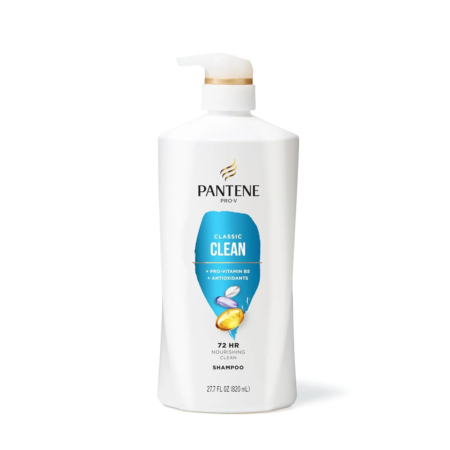 Pantene Shampoo & Conditioner Set, Classic Clean - Pro-V Nutrients for Dry, Color-Treated Hair, Healthy Looking Hair Every Wash, Antioxidant-Rich, 52.8 Oz Total   Miracle Rescue Shot (0.5 Oz)