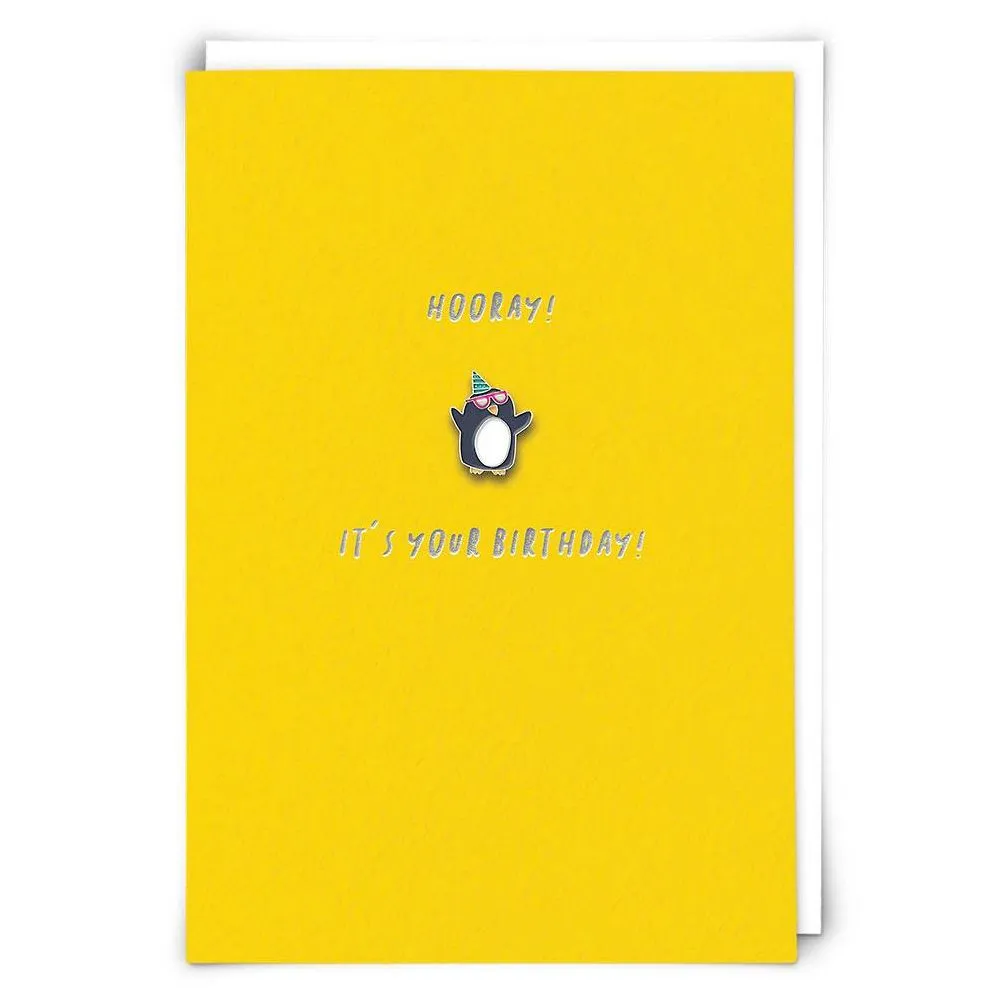 Party Penguin Pin Birthday Card
