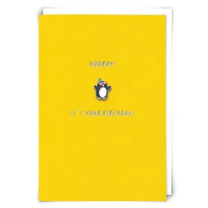 Party Penguin Pin Birthday Card