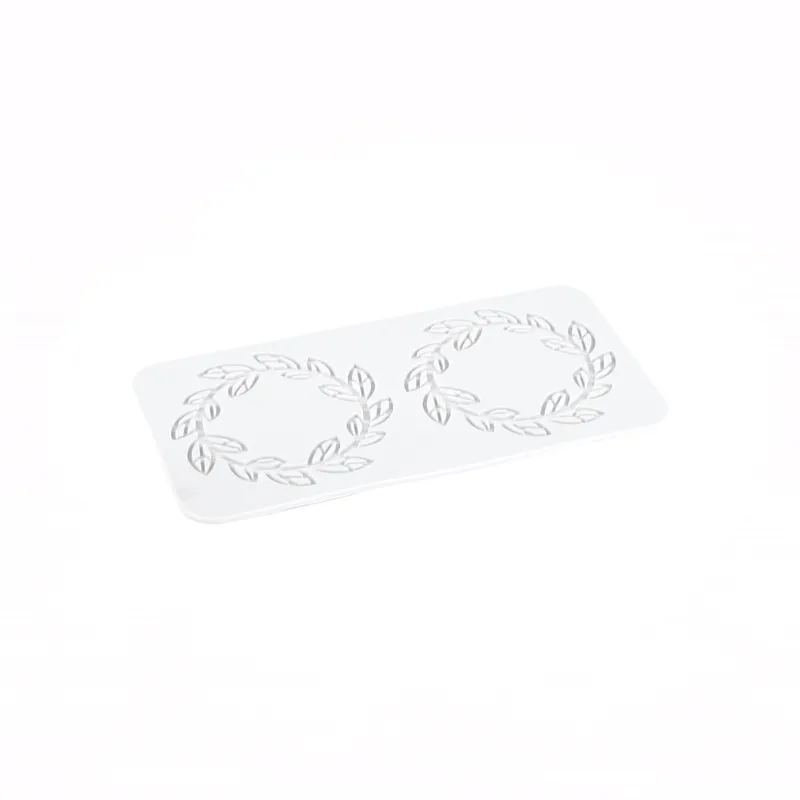 Pastry Tek Gray Silicone Spring Leaf Halo Fondant Impression Mat - 1 count box