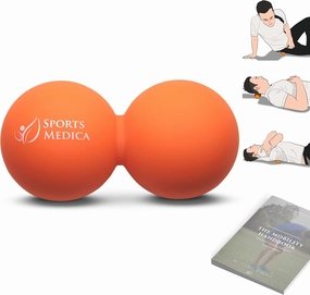 Peanut Massage Ball - Double Lacrosse Ball Massage Ball Therapy | Trigger Point Deep Tissue Exercise | Back Muscle Foam Roller for Myofascial Release | Suboccipital Spine Device - Pressure Point Ball