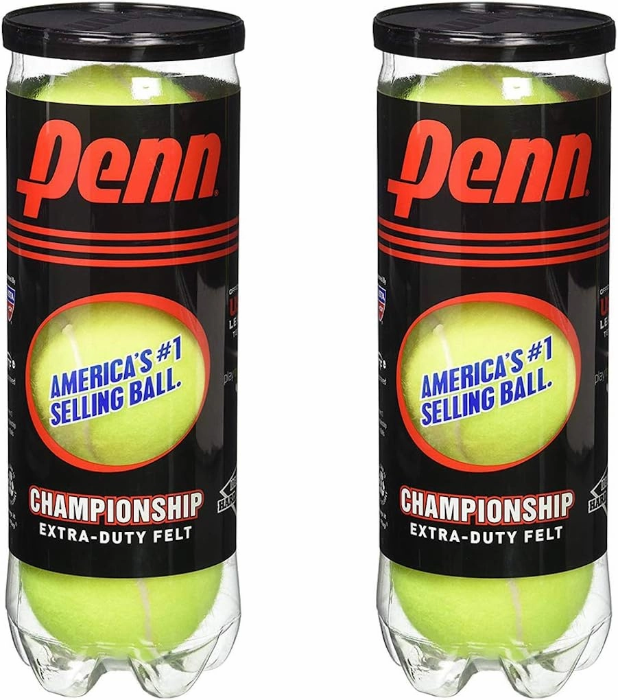 Penn Championship - Extra Duty Felt Pressurized Tennis Balls - (2 Cans, 6 Balls)