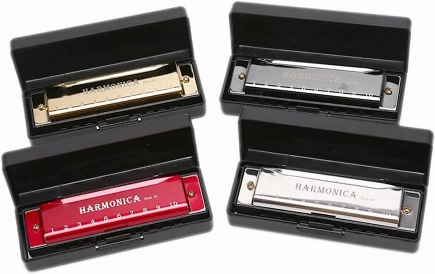 Performance 10 Hole Harmonica Copper Core Resin C Key(Gold)