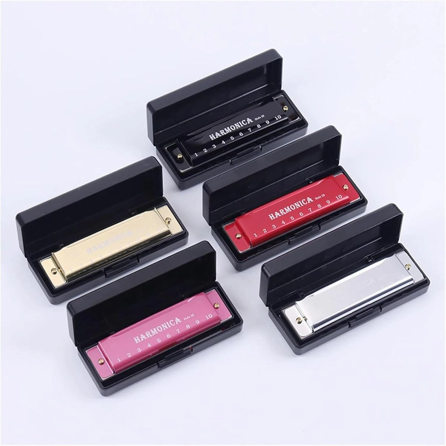 Performance 10 Hole Harmonica Copper Core Resin C Key(Gold)