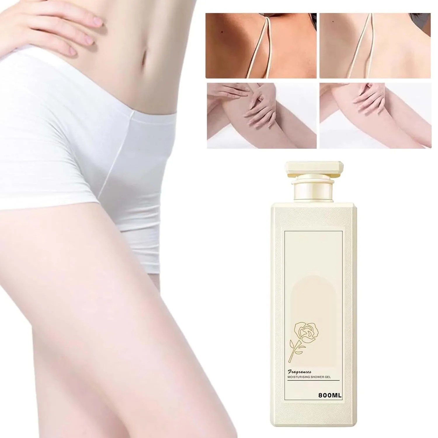 Perfumed Moisturizing Body Wash,SanyeQueen Fragrant Shower Gel,Natural Non-Irritation Comfort Deep Cleaning Long-Lasting Fragrant Large Capacity Shower Gel for All Skin Types 800ml
