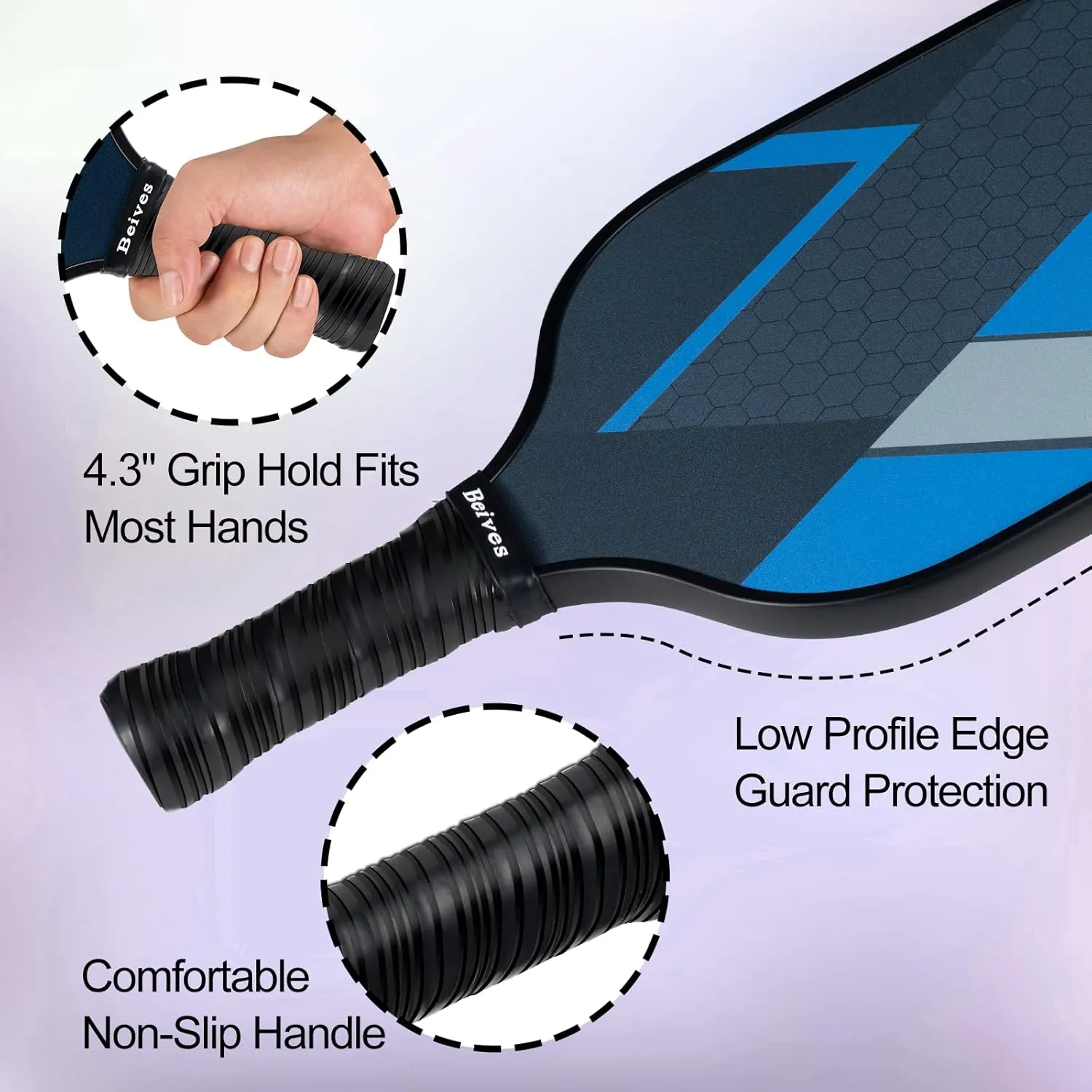 Pickleball Paddles, USAPA Standard Fiberglass Surface Pickleball Paddles Set of 2 or 4 Rackets, Pickleball Set with 4 Pickleball Balls &1 Pickleball Bag, Pickle Ball Paddle Set for Men, Women