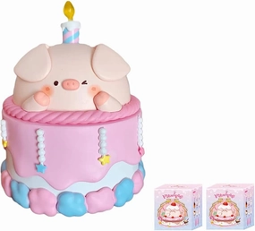 Piko Pig Dessert Series Blind Box Toys for Girls Kawaii Figures Action Cute Model Birthday Gift Guess Blind Bag Random Collection Toys Collectible Desktop Ornaments（2 Pack）
