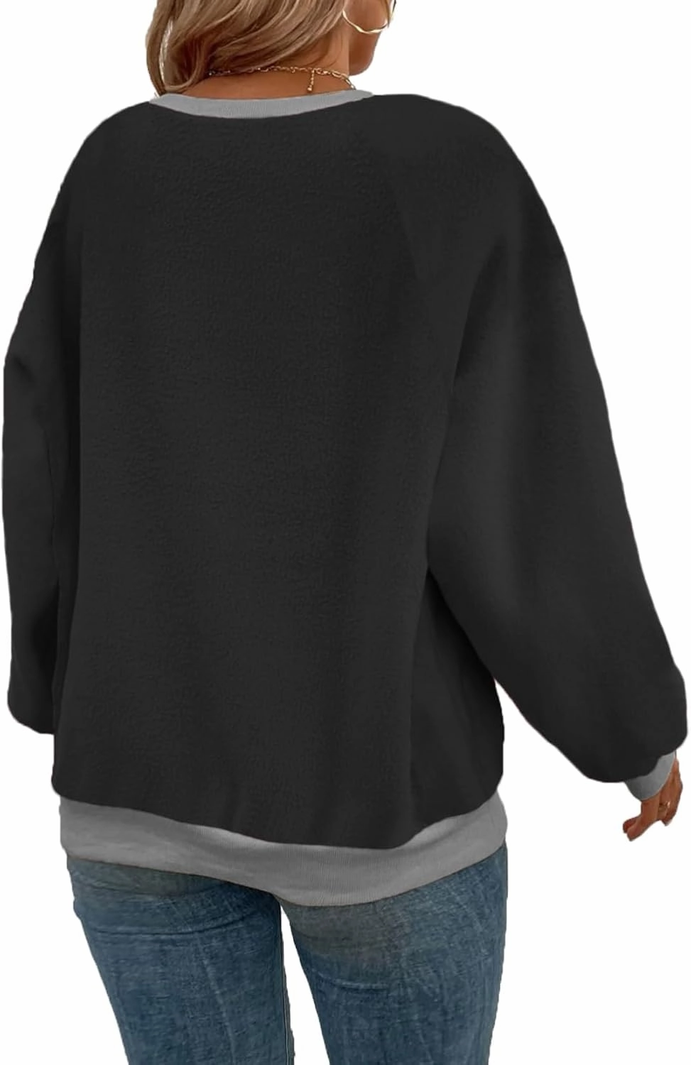 Plus Size Sweatshirts for Women Oversized Colorblock Pullover Tops 1X-5X