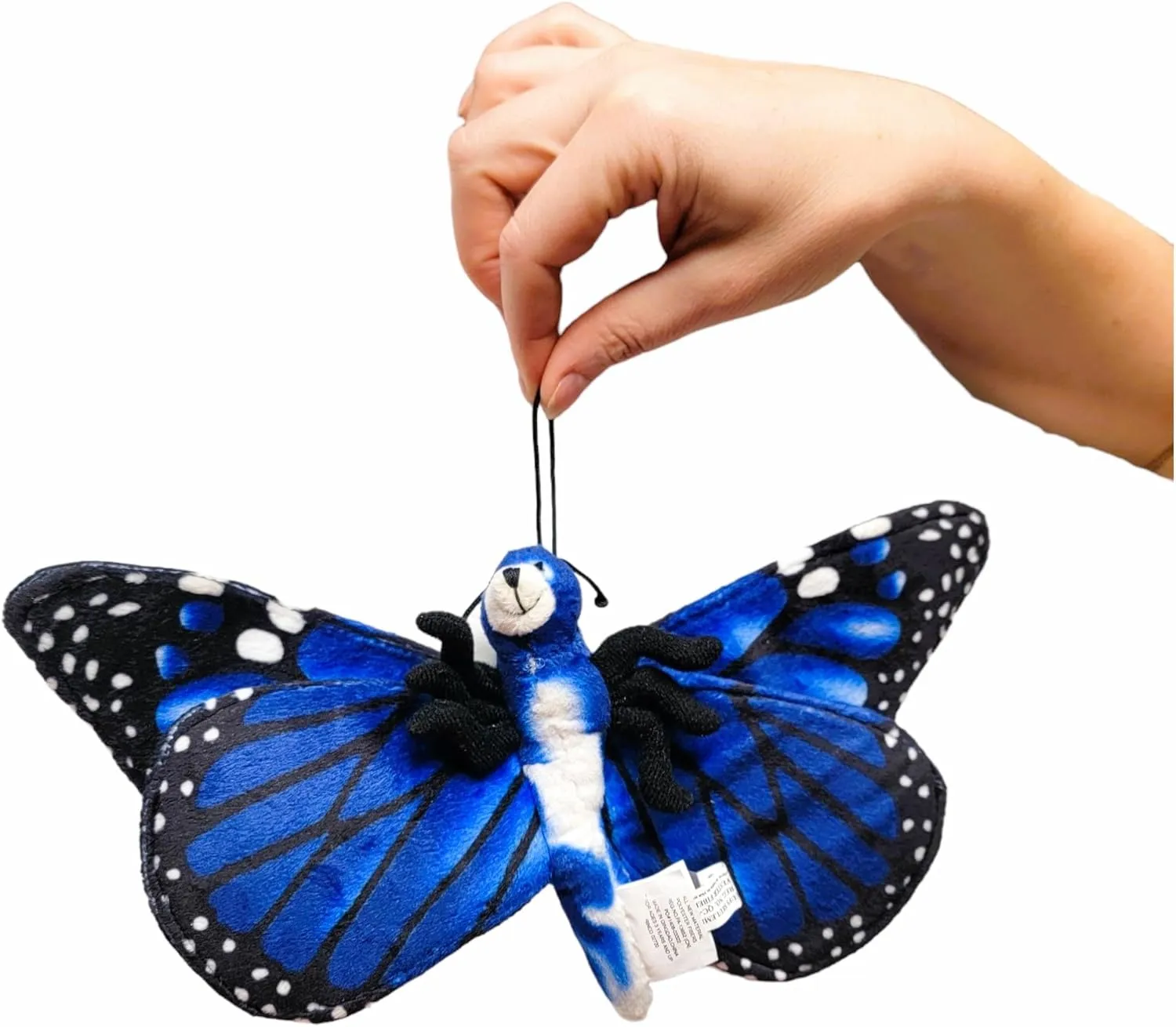 Plush Toy Butterfly (Orange Monarch or Blue Morph) 11 inch Wide. Soft and Cuddly Plush Realistic Toy. (2 Pack (Orange Monarch   Blue Morpho))