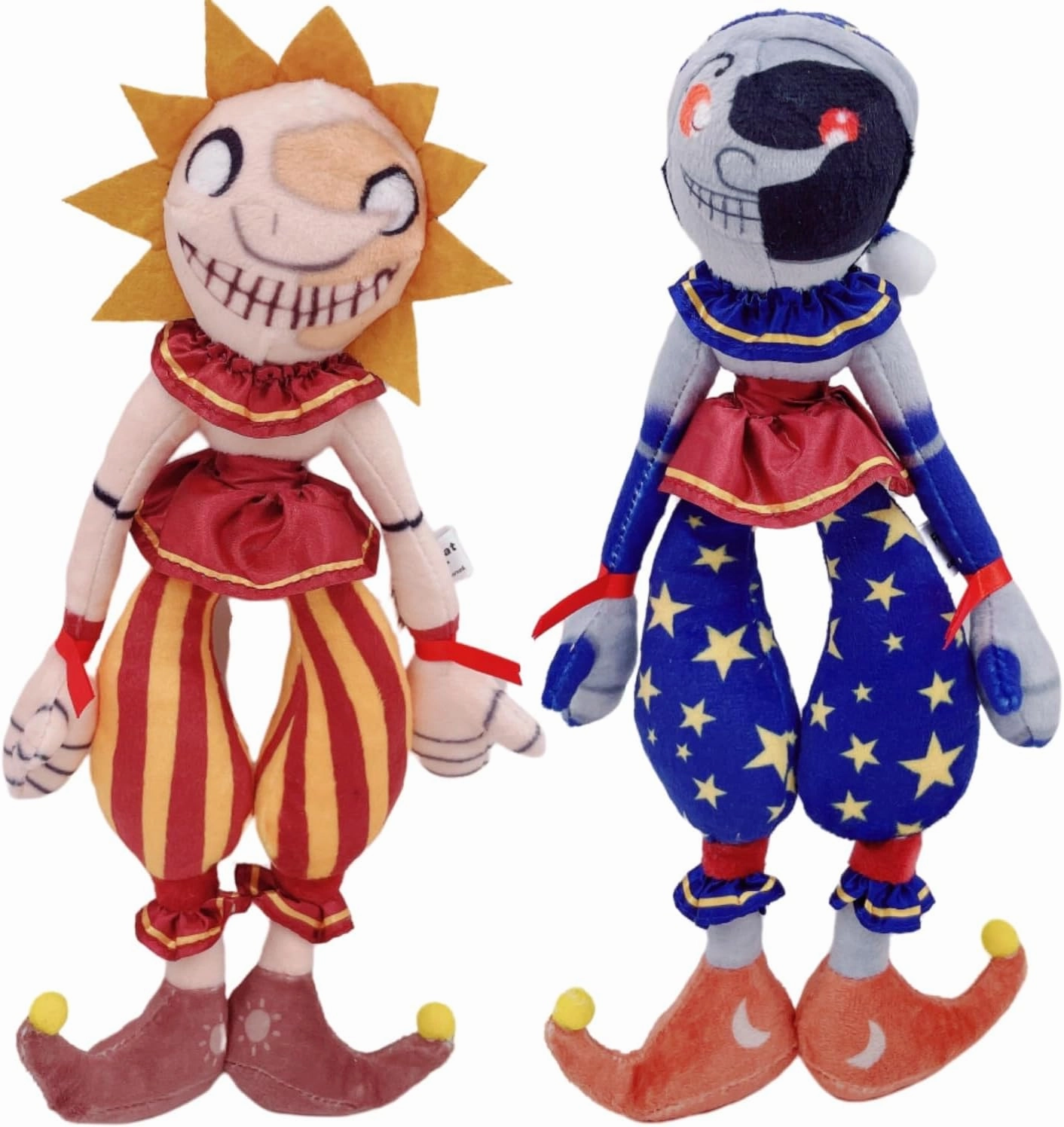 Plush Toy Set - 11-Inch Sun and Moon Clown Stuffed Animal Doll, Delightful 2-Piece Surprise (2PCS)