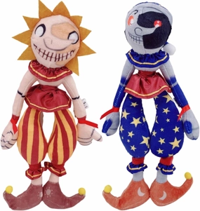 Plush Toy Set - 11-Inch Sun and Moon Clown Stuffed Animal Doll, Delightful 2-Piece Surprise (2PCS)