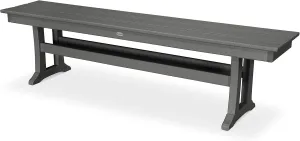 POLYWOOD® Bench, Slate Grey