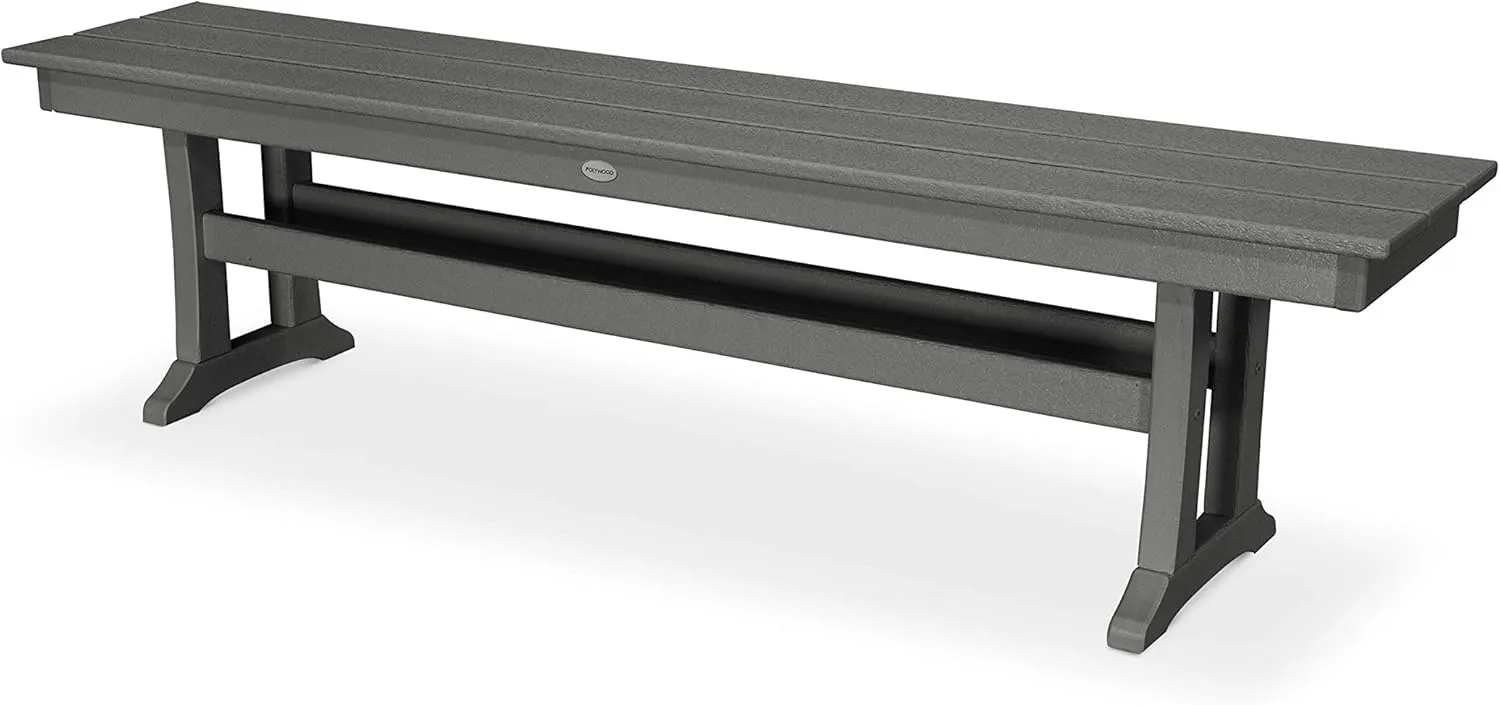 POLYWOOD® Bench, Slate Grey