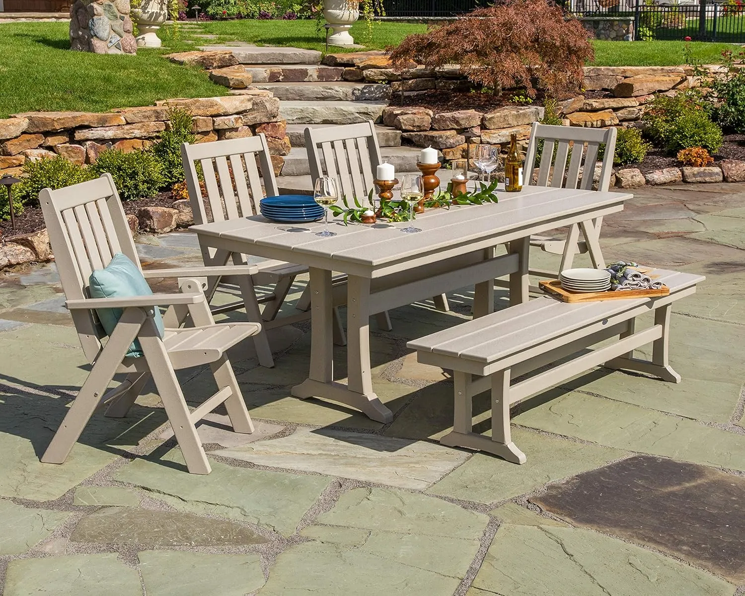 POLYWOOD® Bench, Slate Grey