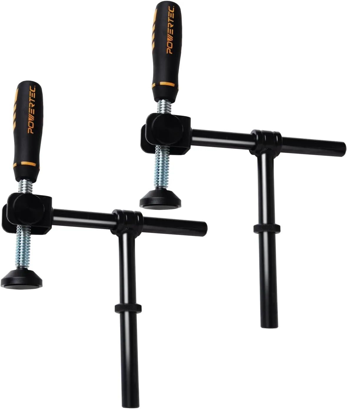 POWERTEC 71775-P2 Adjustable Angle Screw Clamp, Universal Angle Bar   / - 42°, Fits Tables w/ 3/4" Bench Dog Holes, Woodworking Clamps Series - 2 Pack