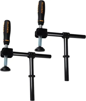POWERTEC 71775-P2 Adjustable Angle Screw Clamp, Universal Angle Bar   / - 42°, Fits Tables w/ 3/4" Bench Dog Holes, Woodworking Clamps Series - 2 Pack