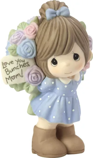Precious Moments 'Love You Bunches, Mom' Mother's Day Figurine - Hand-Painted, Bisque Porcelain Collectible for Mothers, One Size, Multicolor