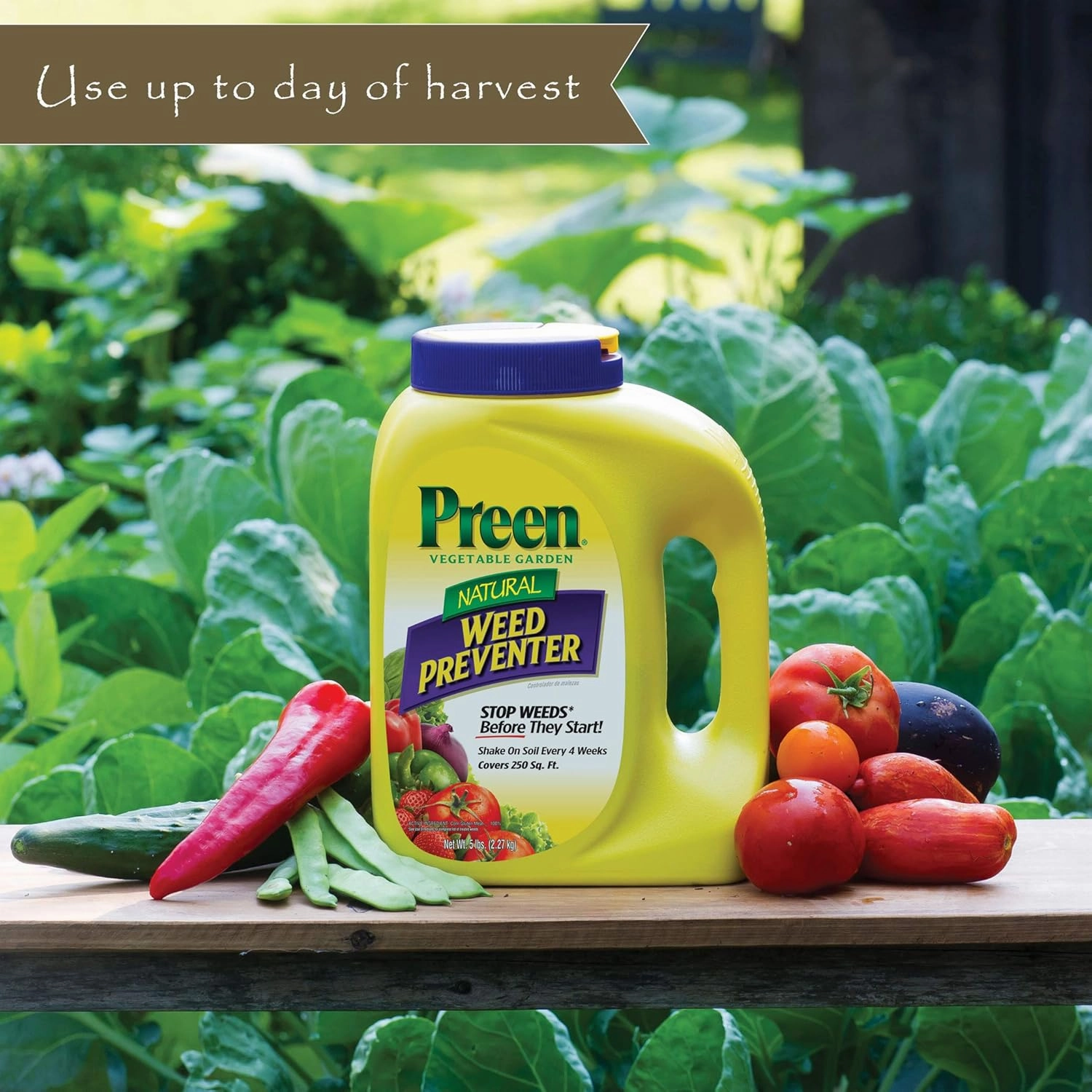 Preen Natural Vegetable Garden Weed Preventer - 5 lb. Bottle - Covers 250 sq. ft.