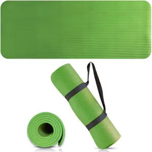 Premium Quality NBR made Yoga Mat with Carry strap for Floor Excercises | Non Slippery sweat resistant | Everyday Yoga | Indoor & Outdoor Excercises | Male and Female Fitness | Extra Cushion | Environmental Safe