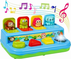 Preschool Early Development Cause and Effect Pop Up Toys, Light Music Baby Infant Toys 6 to 18 Months, Kids Toddler Learning Toys for 1-3 Years Old Boys Girls Gifts