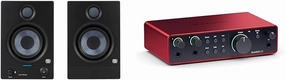 PreSonus Eris 4.5BT (2nd Generation) 4.5-inch Media Reference Monitors with Bluetooth Wireless Technology & Focusrite Scarlett 2i2 4th Gen USB Audio Interface