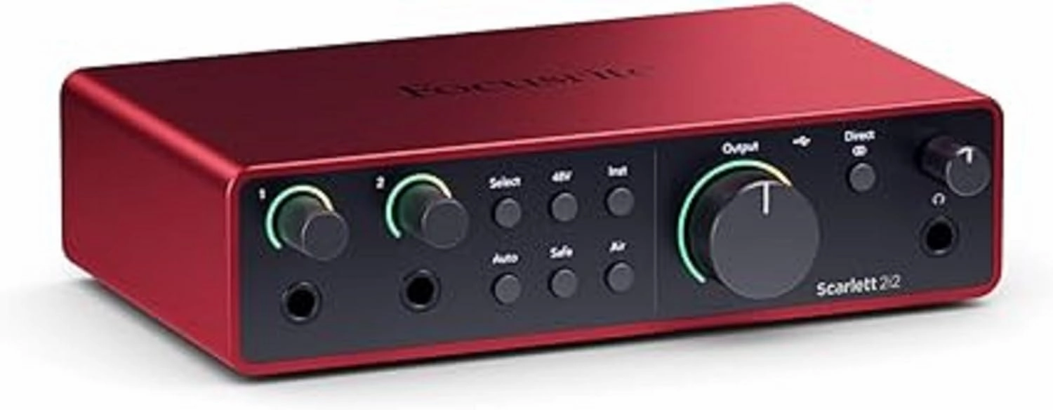 PreSonus Eris 4.5BT (2nd Generation) 4.5-inch Media Reference Monitors with Bluetooth Wireless Technology & Focusrite Scarlett 2i2 4th Gen USB Audio Interface