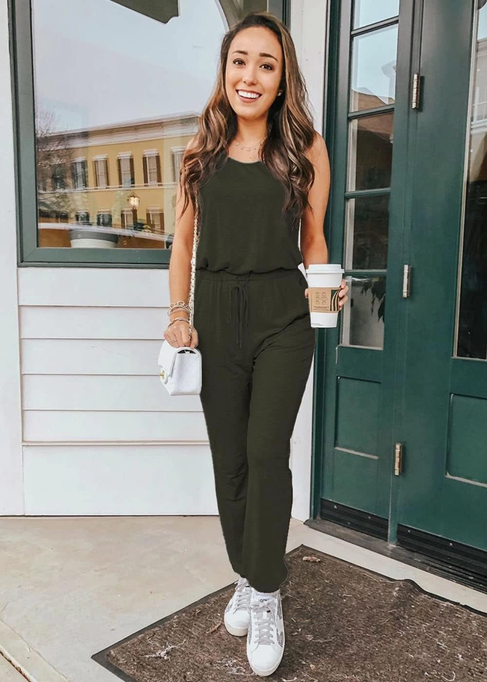 PRETTYGARDEN Women's Two Piece Outfit Sets Casual Summer Sleeveless Crewneck Tops and Sweatpants Active Tracksuit Lounge Wear
