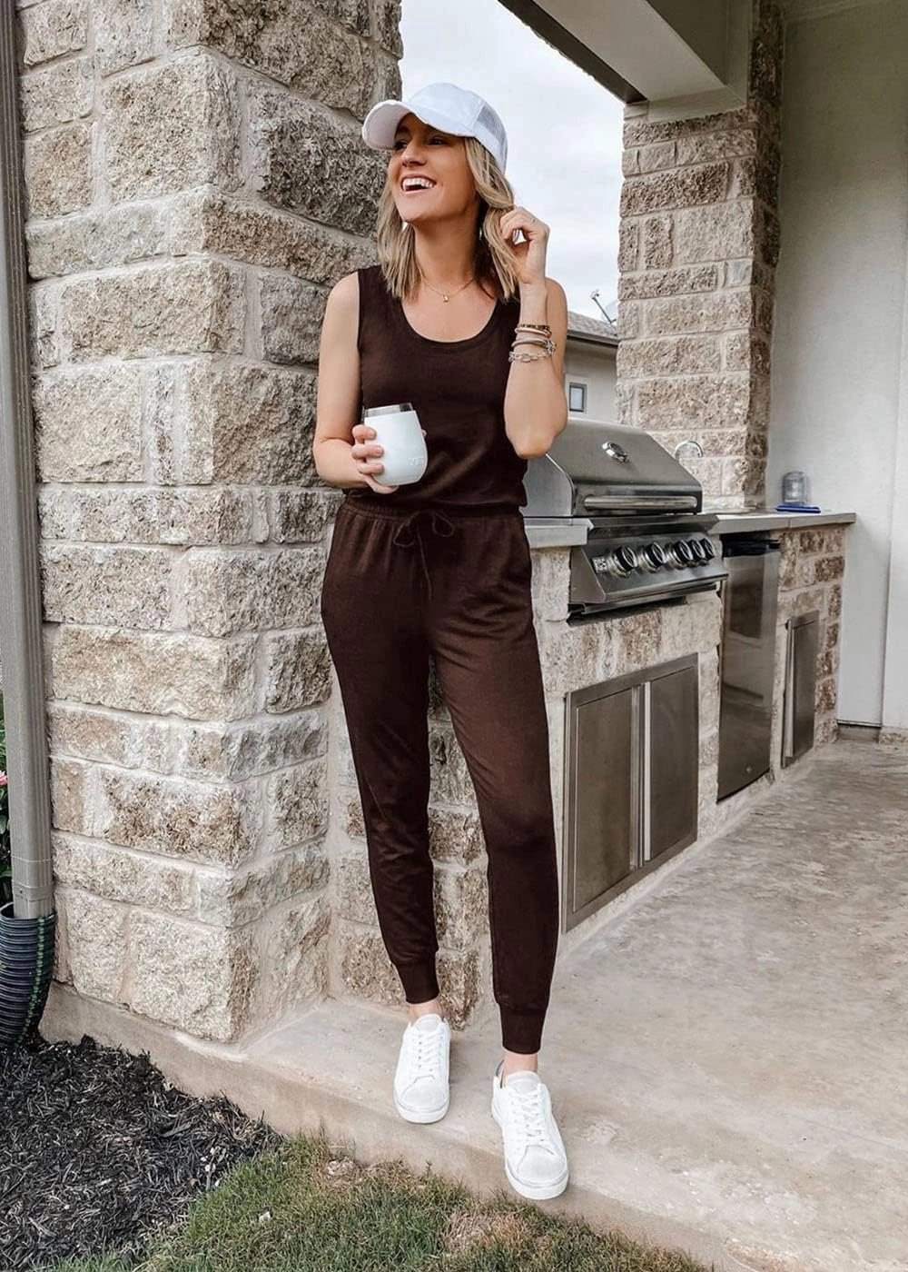 PRETTYGARDEN Women's Two Piece Outfit Sets Summer Casual Sleeveless Crewneck Tops Matching Travel Tracksuit Lounge Wear