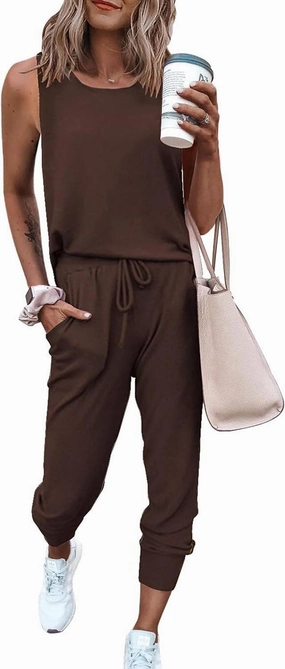 PRETTYGARDEN Women's Two Piece Outfit Sets Summer Casual Sleeveless Crewneck Tops Matching Travel Tracksuit Lounge Wear